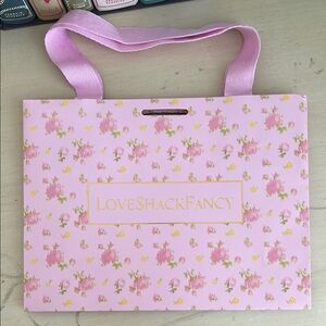 LoveShackFancy Pink Floral Gift Bag